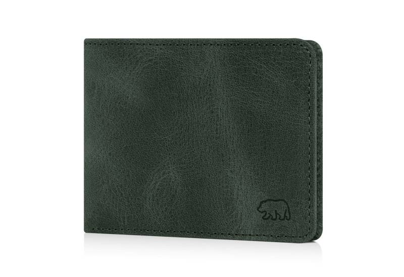 Brown Bear Geldbörse 8005 D für Herren aus Echtleder, mit 9 Kartenfächern und RFID-Schutz Farbe Olive Vintage von Brown Bear