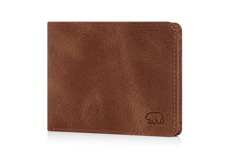 Brown Bear Geldbörse 8005 D für Herren aus Echtleder, mit 9 Kartenfächern und RFID-Schutz Farbe Vintage-Whiskey von Brown Bear