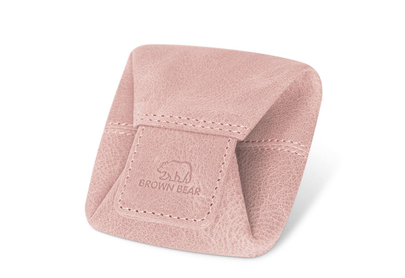 Brown Bear Geldbörse 9095 - Münzbörse mit Druckknopf für Kleingeld, aus Echtleder Farbe Pink-Vintage von Brown Bear