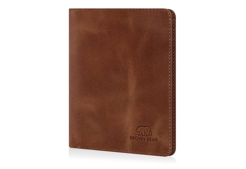 Brown Bear Geldbörse Classic 8015 mit 9 Kartenfächern und RFID-Schutz, aus Echtleder Farbe Braun-Vintage von Brown Bear