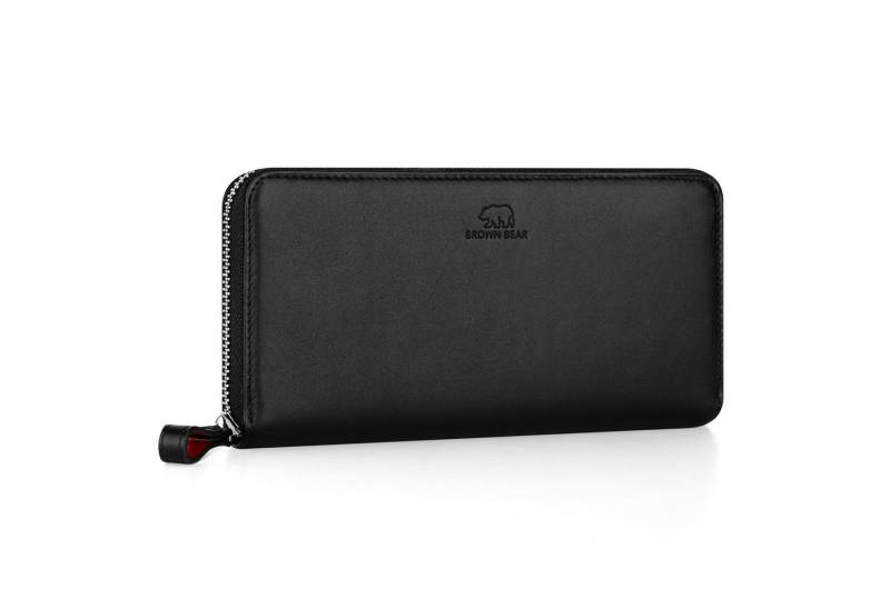 Brown Bear Geldbörse Conny aus Echtleder mit umlaufendem Reißverschluss, mit RFID-Schutz und 13 Kartenfächern Farbe Schwarz Nappa Brown Bear Geldbörse Conny aus Echtleder mit umlaufendem Reißverschluss, mit RFID-Schutz und 13 Kartenfächern Farbe Schwarz Nappa von Brown Bear