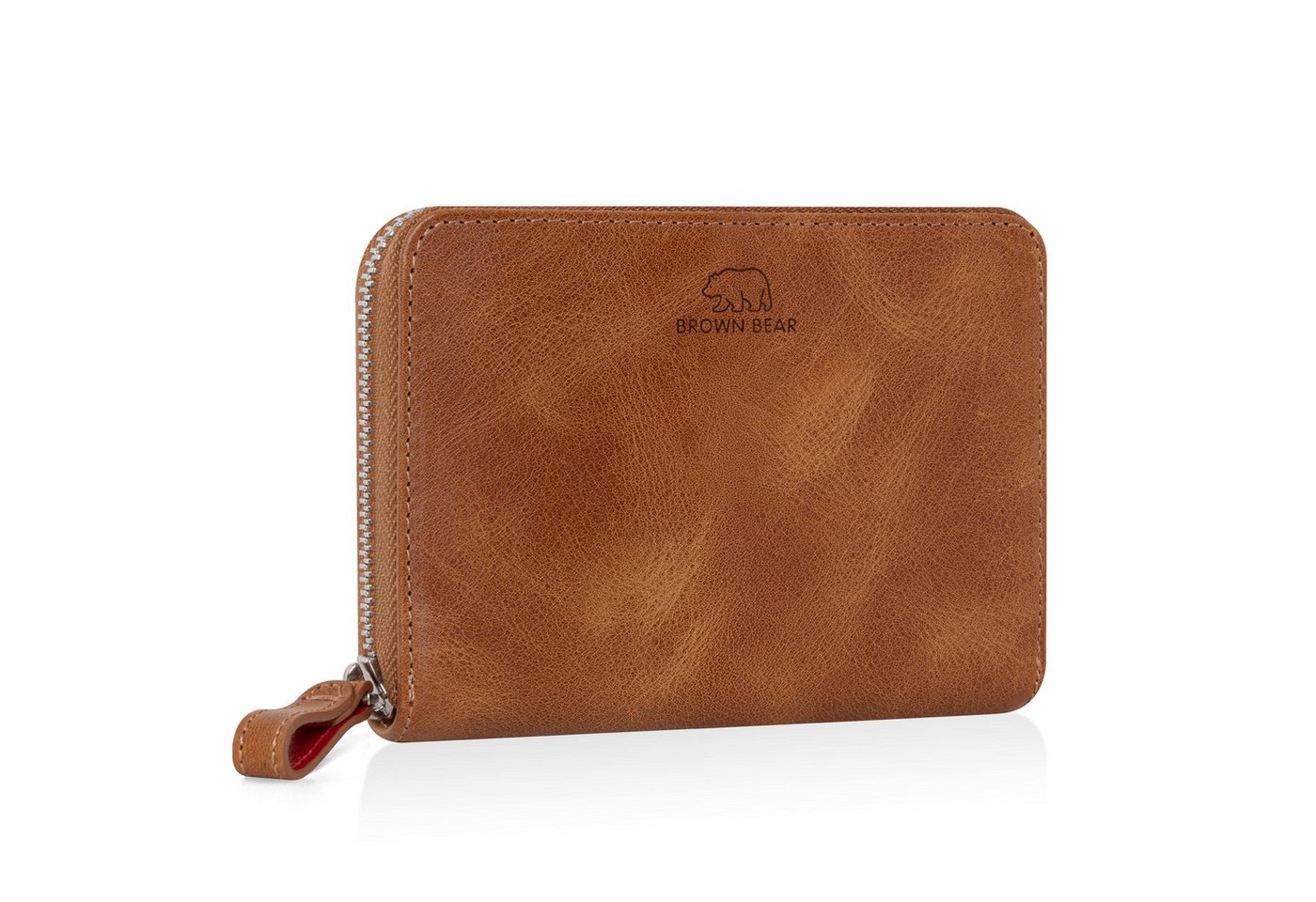 Brown Bear Geldbörse Pia aus Echtleder mit umlaufendem Reißverschluss, für Damen mit 10 Kartenfächern Farbe Vintage-Cognac Brown Bear Geldbörse Pia aus Echtleder mit umlaufendem Reißverschluss, für Damen mit 10 Kartenfächern Farbe Vintage-Cognac von Brown Bear