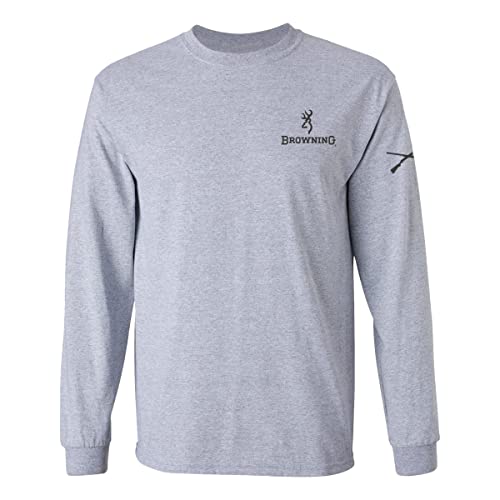Browning Herren Graphic, Hunting & Outdoor Short & Long Sleeve Tees T-Shirt, Weißschwanz-Flagge (Sportgrau), XX-Large von Browning