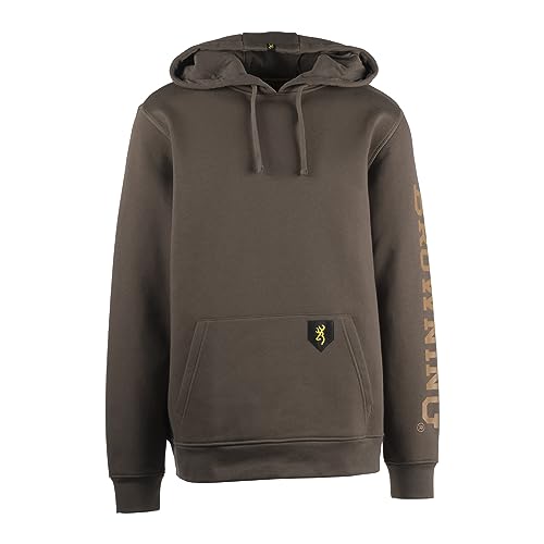 Browning Herren Standard Shane Sweatshirt, bequemer mittelschwerer Hoodie mit wasserabweisender Oberfläche, Schwarz Oliv von Browning