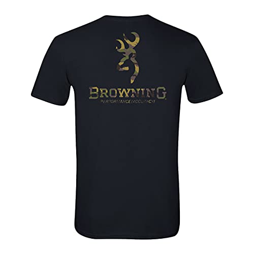 Browning Herren T-Shirt, Camo Over Under (schwarz), Klein von Browning