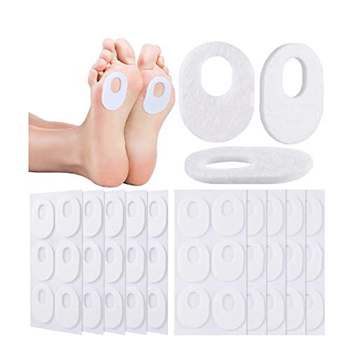 10 Blatt Oval Corn Kissen Männer Frauen White Feet Wunde Relief Selbstklebende Kallus-Kissen-Pads, Selbstklebendes Schaumstoff-Pad von Brrnoo