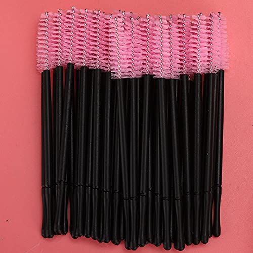 100pcs Einweg -Wimpernpinsel -Pinsel -Mascara -Zauberstäbe Applikator -Make -up -Set, Einfache Wimperntusche, Langlebige Kunststoff und Baumwolle, Tragbare Größe, 5 Farben Zur von Brrnoo