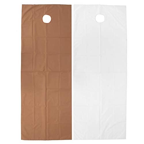 2 Stück Einweg Bettlaken Atmungsaktive wasserdichte PolyesterMassage Bettdecke,für Beauty Salon SPA Massage Couch Bezug mit Gesichtsloch Beauty Salon Spa Massagetischdecke(Weißer + dunkler Kaffee) von Brrnoo