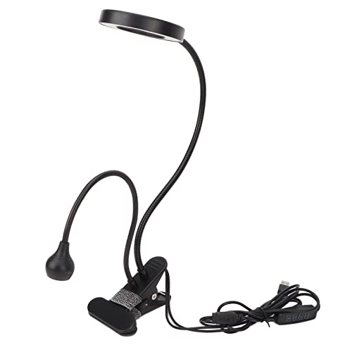 2 in 1 Schwanenhals-Härtungslampe, Nagelkunst-Schreibtischlampe, USB-Schnittstelle, Einstellbare, Biegbare UV-Nagelbeleuchtungslampe, Flexible Schwanenhals- und Klemm-Mini-Schreibtischlampe mit von Brrnoo