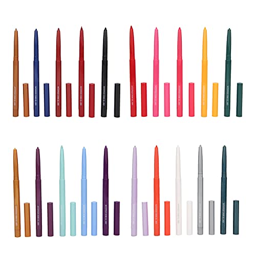 20 Stück Eyeliner Gel Pen, Schnell Trocknender, Wasserdichter, Nicht Schwindelerregender Eyeliner Pencil Set Kosmetikwerkzeug von Brrnoo