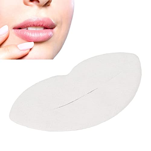 300 Stück Lippenmasken, Feuchtigkeitsspendende Einweg-Lippenmasken, Papier-Lippenpflegepads, Reine Baumwolle, Doppelschichtige, Feuchtigkeitsspendende Lippenmaske mit Presskante, von Brrnoo