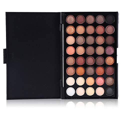 Augenpalette 40 Farben - Bunte Lidschatten Palette mit Matte & Creme Farben, Nudetöne, Puder Lidschatten, Make Up Set für Tagesmake-up und Abendverkleidung von Brrnoo