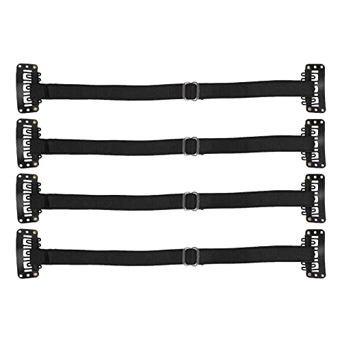 4PCS Face Lifting Band mit Haarspange, Face Lift Tape Band, Verstellbarer Elastischer Gesichtslifting-Gürtel, Augenfaltenentfernungsgürtel, Facelift-Patch-Bänder, Bänder für (Schwarz) von Brrnoo