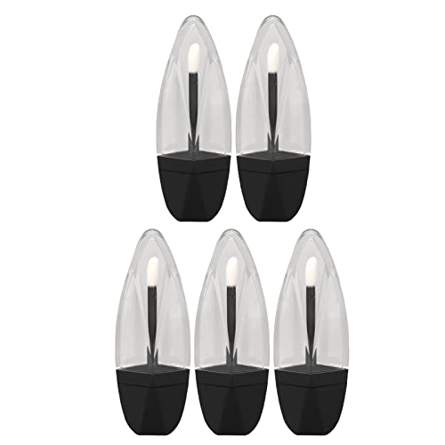 5 Transparente Mini-Lipgloss-Tuben, Nachfüllbare Leere Lippenbalsamflaschen, Transparente Lippenstiftbehälter in Blattform für Frauen, Mädchen, DIY-Make-up von Brrnoo