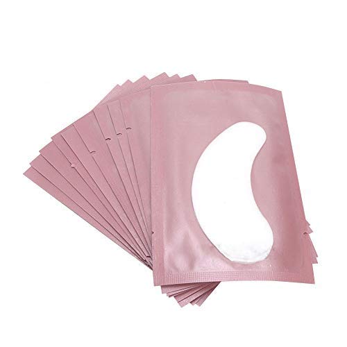 50 Paar Eye Mask, Augenpads für Wimpernverlängerung, Augenpads für Wimpernverlängerung Fusselfrei Augen Gel Patch Hydrogel Augenpads Profi Lint Free Eye Gel Patch Eyelash Anti Aging Augenpads(Pink) von Brrnoo