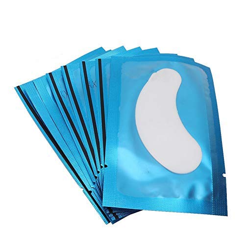 50 Paar Eye Mask, Eye Pads Anti Aging Augenpflege,Augenpads für Wimpernverlängerung Fusselfrei Augen Gel Patch Hydrogel Augenpads Profi Lint Free Eye Gel Patch Eyelash Extensions Augenwimper(Blau) von Brrnoo