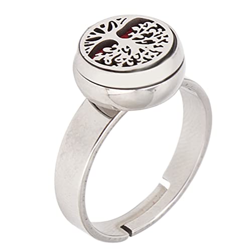 Aromatherapie-Fingerring, Diffusorringe für ätherische Öle für Frauen, Auto-Aromatherapie-Diffusor für ätherische Öle, Entlüftungsclips, Schmuck-Aromatherapie-Diffusorring (R36-3) von Brrnoo