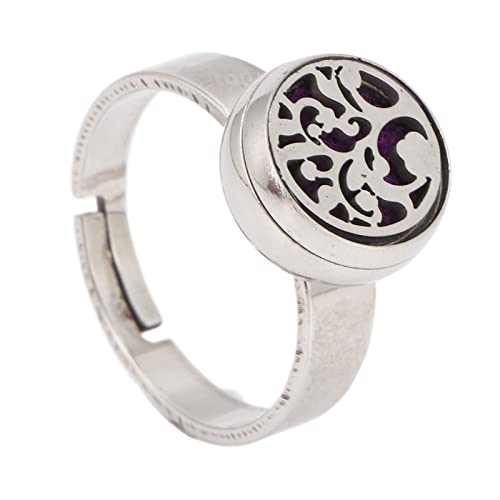 Aromatherapie-Fingerring, Diffusorringe für ätherische Öle für Frauen, Auto-Aromatherapie-Diffusor für ätherische Öle, Entlüftungsclips, Schmuck-Aromatherapie-Diffusorring (R36-7) von Brrnoo