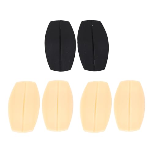 BRRNOO BH -Gurtpolster Silikon Nicht -Schlupf -Schulterkissen Halter Verstellbar Bequeme Unterstützung für Frauen mit 3 Paaren Hautfarbe und Schwarz von Brrnoo