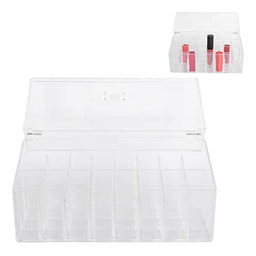 BRRNOO Lippenstift Organizer, Lippenstift Display Box Makeup Organizer Arbeitsplatte Lippenstifthalter Kunststoff Flip Cover Kosmetiklager Makeup Organizer Speicherbox von Brrnoo