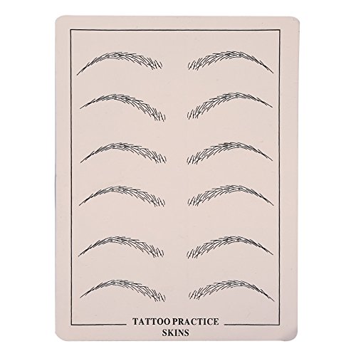 BRRNOO Make -up -Übungsgesicht, Microblading -Praxis Haut, Gefälschte Hauttrainingsblätter, Microblading -Augenbrauen -Training Silikon Gefälschte Haut (1PCS) von Brrnoo