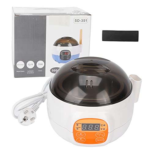 BRRNOO Paraffin Wachswärmermaschinen Wachs Bad Spa-Topf für Hände Füße Schnelle Heiztemperaturregelung mit ABS-Material 75W SD-351 Weiß (EU-Stecker 220V) von Brrnoo