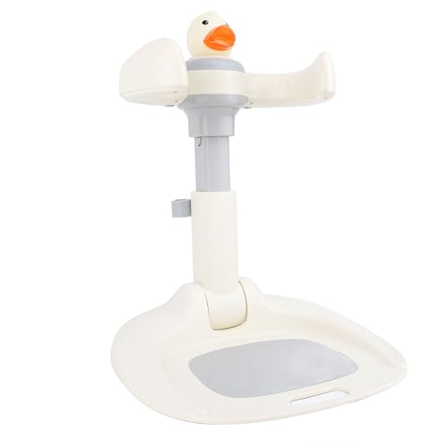Babypartyständer mit Duschständer Klappbar Höhenverstellbar Nicht-Schlupf Sitz Cartoon Ente Design Stehstütze für Babys von Brrnoo