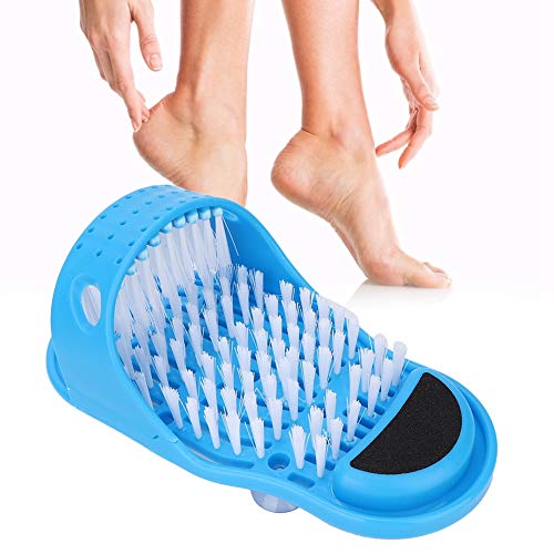 Badeschuhe Fußwaschbürste Fußreinigung Massage Hausschuhe, Massage Hausschuhe Fußmassagegerät Schuhe Peeling-Scheuerbürste für Männer und Frauen von Brrnoo