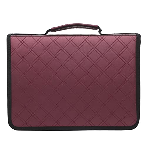 Brrnoo Beutel, Gehäusebeutel 11.22x8.07x1.96in 150 Slots Große Kapazität PU -Lederbox Zum Organisieren und Schutz der Stifte (Lila Rot) von Brrnoo