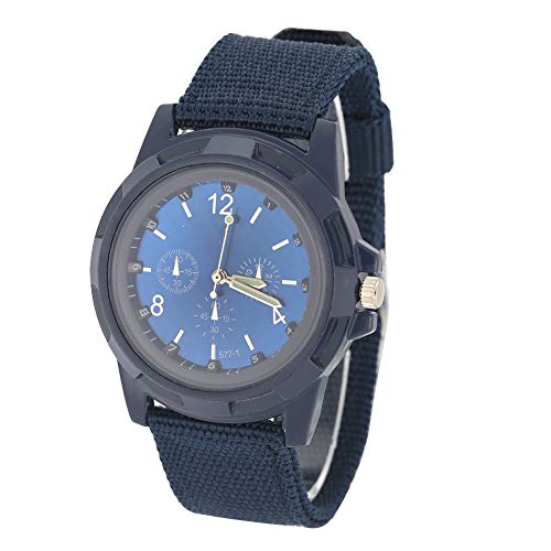 Brrnoo Militär Uhr Armbanduhr Herren, Elektronische Einfache Analoge Armbanduhr, Unisex Erwachsene Analoge Uhr mit Rundem Nylonband Militär Armbanduhr Outdoor Uhr Männer Geschenk(03) von Brrnoo