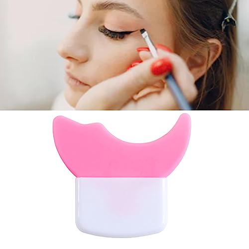 Brrnoo Eyelash Applicator Schallwand, Mascara -Schild, Hautfreundlicher Abstrichschutz für Eyeliner, Lidschatten, Wimpernbürste mit Silikonmatte, Leicht zu Reinigen, Leicht Zum Tragen, (Pfirsich Pink) von Brrnoo