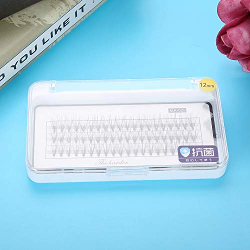 Brrnoo Handgefertigte Wimperntusche, Hochwertige Synthetische Faserfaser-Verlängerungssatz von 20 PCs mit 5 Größen, Weich, Komfortabel, Wiederverwendbar, für den (MA-025 0,05C 12 mm) von Brrnoo