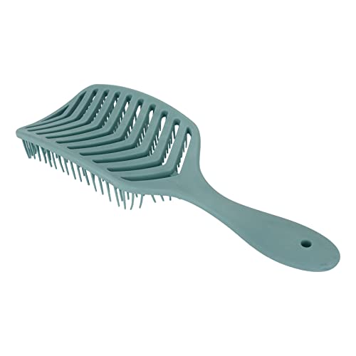 Brrnoo Unbebrussam Entwirrende Pinsel, Bauch Gebogene Lockige Haarbürste für den Nassen und Trockenen Gebrauch, Hohle Haarbürste mit Flexiblen Zähnen für Frauen und Männer Haarstyling und Bartkämmen von Brrnoo