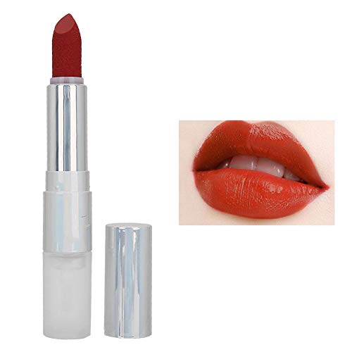 Double 3,8 g Headed Lipstick + 5 mlLip Primer, lang anhaltender Lippenstift, Lip Color Enhancer Primer Antihaftbecher Lip Color Fixing Primer für Mädchen Frauen(196#) von Brrnoo