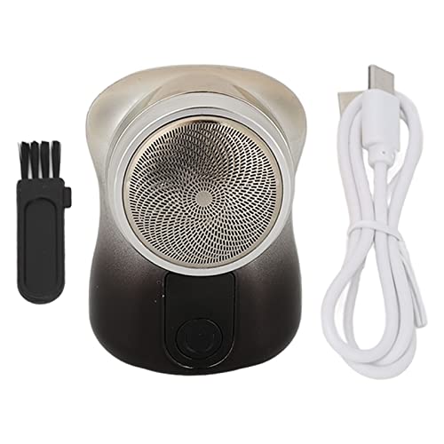 Elektrischer Rasierer für Männer, Bart-T-Mini-elektrischer Reiserasierer für Männer, Wasserdichter, Gebogener Klingen-Folien-Bartpflege-Scherer (Silbergrauer Farbverlauf) von Brrnoo
