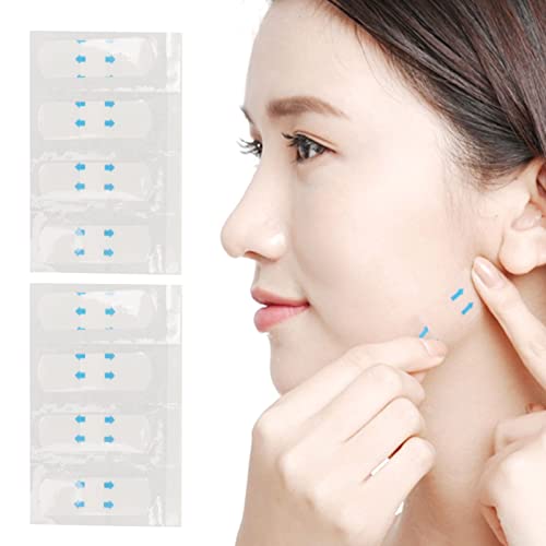 Face Lift Tape, 100 Stück V Face Lift Tape Face Lifting Tape Unsichtbares Face Tape Tragbares Falten Face Lift Tape für Doppelkinn Schlaffe Haut Instant Makeup Face Lift Tools von Brrnoo