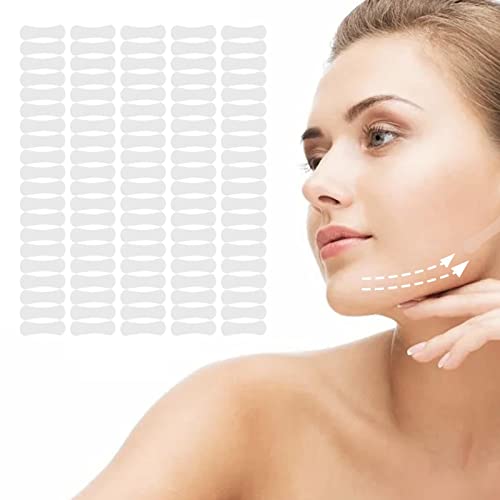 Facelifting Aufkleber, Face Lifting Tape Lift Gesicht Aufkleber Face Lift Sticker Instant Face Lift Tape Face Lift Sticker Makeup Facelifting Werkzeuge für Doppelkinn V Gesicht 100Stück von Brrnoo