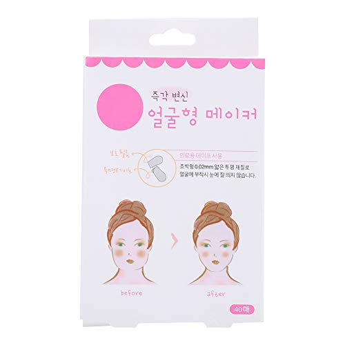 Facelifting Aufkleber,40Pcs Invisible Lift Face Sticker,Unsichtbar Facelift Sticker, Instant Face Lift Tape,Make up Kinnlifting Pads, Face Thin Tape, dünnes Gesicht Aufkleber für strafft die Haut und von Brrnoo