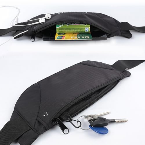 Fanny Pack Herren, Unisex Hüfttasche aus Nylon mit verstellbarem Gurt 65-140 cm für Smartphones bis 6,5 Zoll Blau Fanny Pack Herren, Unisex Hüfttasche aus Nylon mit verstellbarem Gurt 65-140 cm für Smartphones bis 6,5 Zoll Blau von Brrnoo