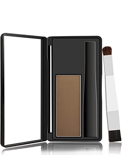 Hair Root Touch Up Powder, Hairline Shadow Powder - Hair Root Concealer Makeup für Männer dünn werdendes Haar (Mittel Braun) von Brrnoo