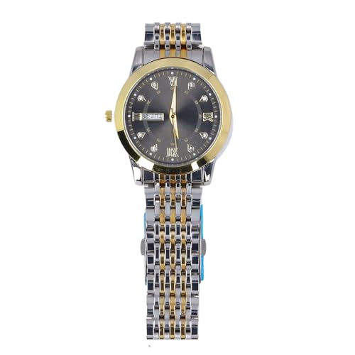 Herren Business Uhr, Edelstahl Quarz Armbanduhr mit Leuchtender Datumsanzeige, Kalenderfunktion und Chronograph für Tägliche Verwendung, professionelle Elite (schwarz) von Brrnoo