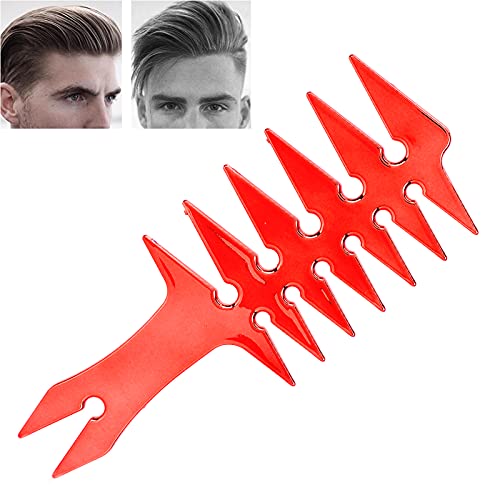 Herren Haarkämme mit Breiten Zähnen Doppelseitiger Öl-Haarkamm Retro-Kunststoff-Haar-Styling-Kämme(rot) von Brrnoo