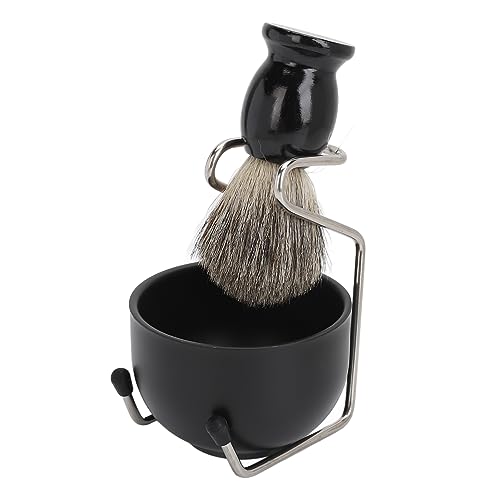 Herren-Rasierset, Rasierset für Männer, mit Rasierseifenschale, Rasierpinsel, Rasierständer, Bartpflege-Set für Barbershop, Reisen, Zuhause von Brrnoo