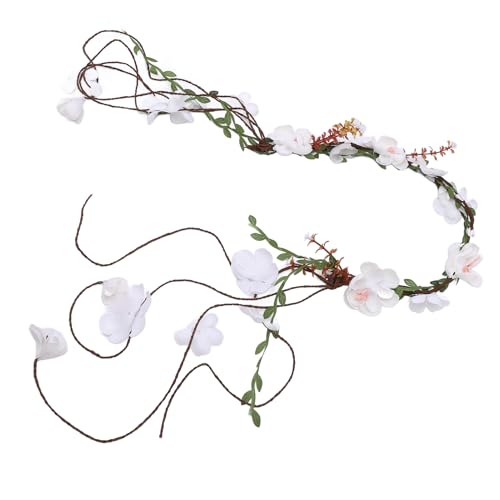 Kranz Kopfbedecke Blumenhaarhaarkranz Kronen Stirnband Blumenkranz Stoff Blume Kronhautblume Blumenzweige mit Blättern Stirnbandkranz Kopfbedecke Blumenhaar Reifen von Brrnoo
