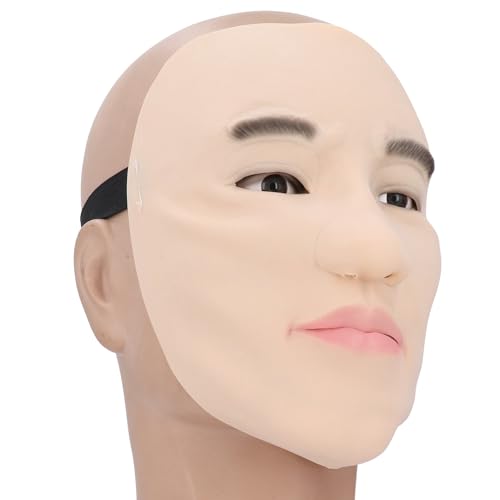 Latex Gesichtsbedeckung Weich Elastisch Wiederverwendbar Halbes Gesicht für Cosplay Partys Festivals männer Requisite von Brrnoo