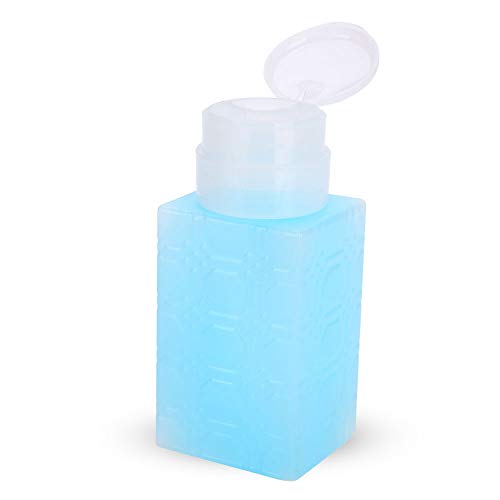Make-up-Entferner-Flasche, Nagellackentferner-Pumpspender, Leere Behälter, Nachfüllbare Pumpspender-Flaschen für Nagellack und Make-up-Entferner (quadratisch blau) von Brrnoo