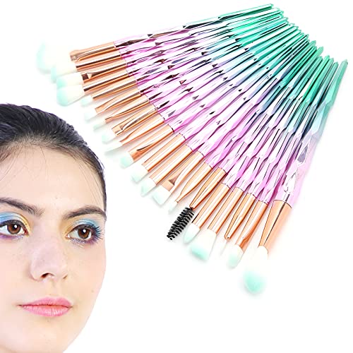 Make up Pinsel, 20 teilige Make up Pinsel Sets Rouge Gesichtspuder Lidschatten Schattenpinsel Kosmetisches Pinselwerkzeug, Hochwertiges Abs Material, Stabil und Langlebig von Brrnoo