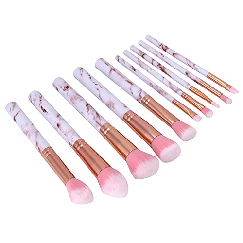 Make-up-Pinsel, Make-up-Pinsel Set Komfortabler Griff für Frauen für Mädchen für Gesichts-Make-up(Rosa Borsten) von Brrnoo