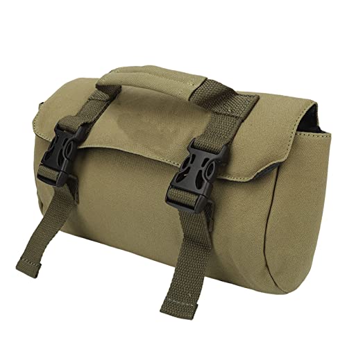 Make-up-Tasche aus Segeltuch, Gaskanister Aufbewahrungstasche, Reise-Kosmetik Organizer mit Entriegelungsschnalle, Olivgrün, multifunktionale Tasche für Outdoor-Camping von Brrnoo