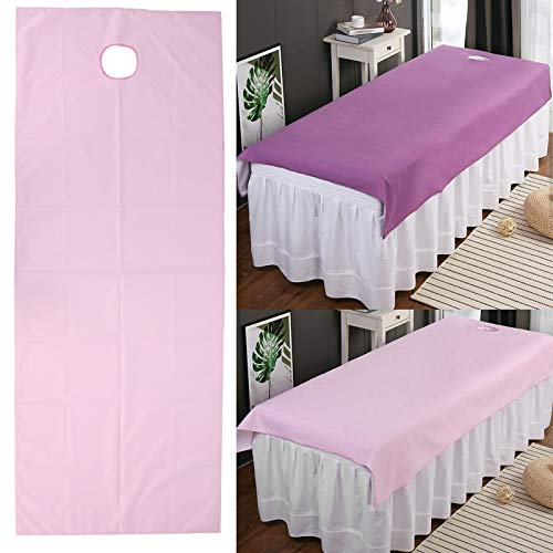 Massagebettlaken 2Stk, Ölfeste Polyester Tischdecke mit Gesichtsloch, Wiederverwendbar und Maschinenwaschbar, Dichtes Material, Wasserdicht von Brrnoo